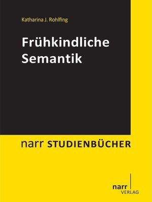cover image of Frühkindliche Semantik